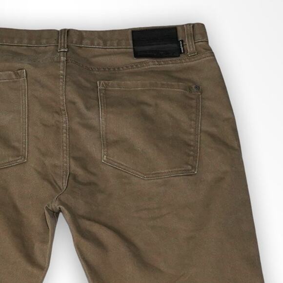 RVCA The Regulars Brown Moisture Wicking Denim Jeans 38x33 - Picture 4 of 6